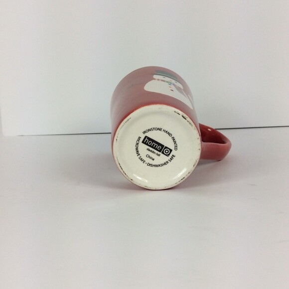 Target Home Sleddin Hill Snowman 18oz Red Latte Coffee Mug Cup Christmas Winter - Picture 6 of 7